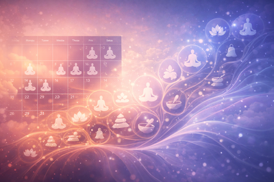 Meditation frequency and schedule concept